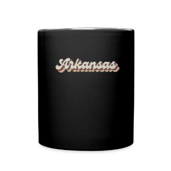 Vintage Hippie 70er USA Staat - Retro Arkansas - Tasse einfarbig - Schwarz - Vorne