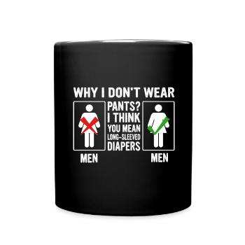 Schottischer Kilt Tracht Spruch - Schottenrock - Tasse einfarbig - Schwarz - Vorne