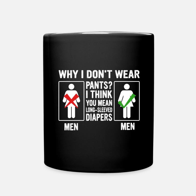 Schottischer Kilt Tracht Spruch - Schottenrock - Tasse einfarbig - Schwarz