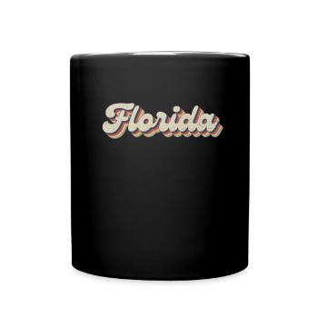 Vintage Hippie 70s USA State - Retro Florida - Full Colour Mug - black - Front