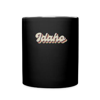 Vintage Hippie 70er USA Staat - Retro Idaho - Tasse einfarbig - Schwarz - Vorne