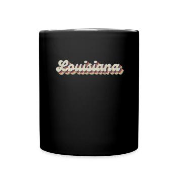 Vintage Hippie 70s USA State - Rétro Louisiane - Mug uni - noir - Devant