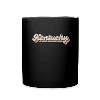 Vintage Hippie 70s USA State - Retro Kentucky - Full Colour Mug - black - Front