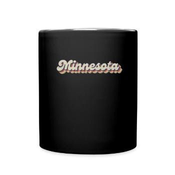 Vintage Hippie 70s USA State - Retro Minnesota - Full Colour Mug - black - Front