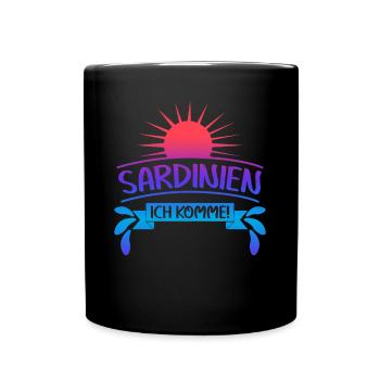 Sardegna Sardinien ich komme Sardinia - Tasse einfarbig - Schwarz - Vorne
