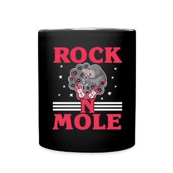 Rock N' Mole Animal Rocker Mole Lover M - Full Colour Mug - black - Front