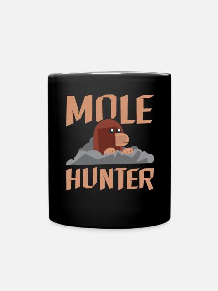 Mole Hunter Animal Hunter Wild Animal Mole - Full Colour Mug - black
