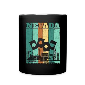 Nevada USA Bundesland Amerika Nevadan Carson City - Tasse einfarbig - Schwarz - Vorne