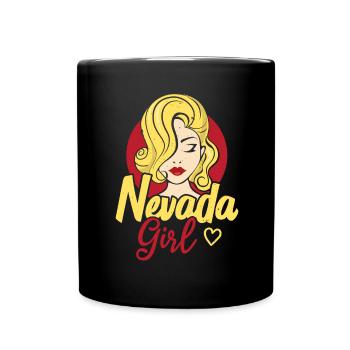 Nevada Girl USA Staat Amerika Nevadan Carson City - Tasse einfarbig - Schwarz - Vorne