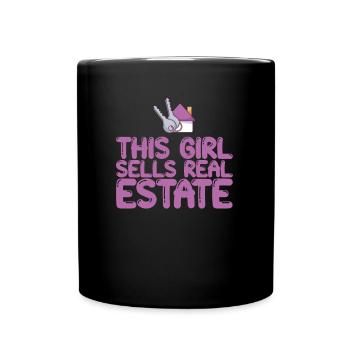This Girl Sells Real Estate I Makler - Tasse einfarbig - Schwarz - Vorne