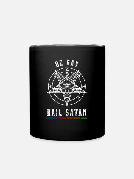 Be Gay Hail Stan I Satanic LGBT - Tasse einfarbig - Schwarz