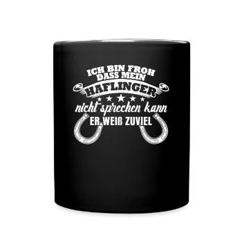 Haflinger - Tasse einfarbig - Schwarz - Vorne