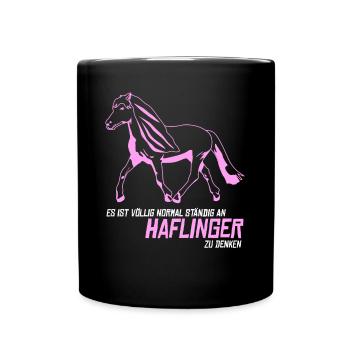Haflinger Haflingers - Tasse einfarbig - Schwarz - Vorne