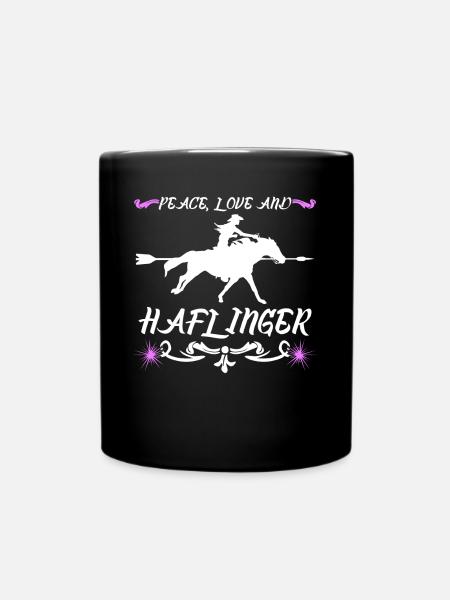 Haflinger Pferd - Tasse einfarbig - Schwarz