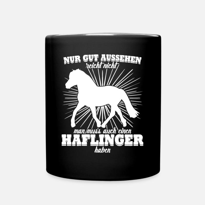 Haflinger Pferd Haflingers - Tasse einfarbig - Schwarz