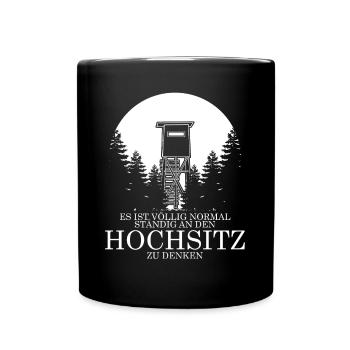Jägerin Jagd Jäger Hochsitz Jagen - Tasse einfarbig - Schwarz - Vorne