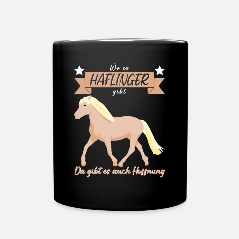 Haflinger Reiterin Haflingers - Tasse einfarbig - Schwarz