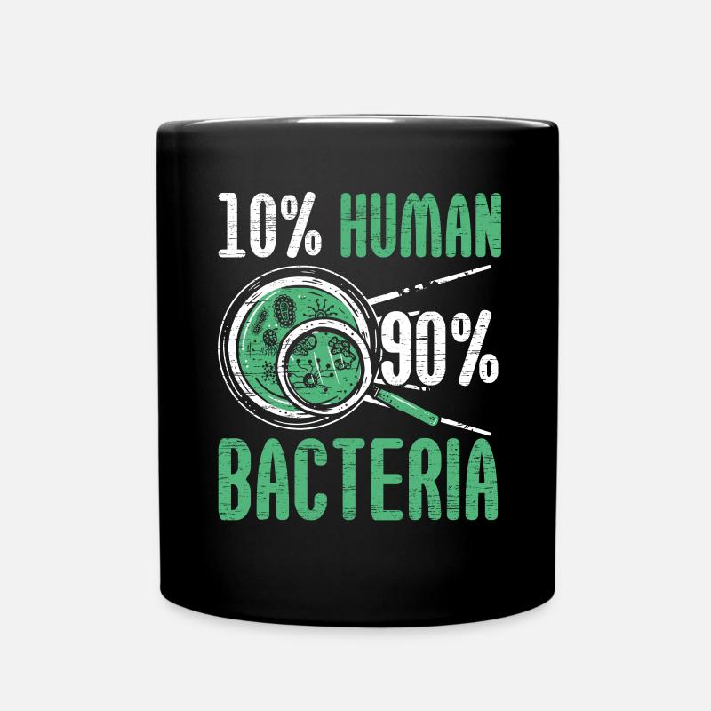 10% Humain 90% Bactéries Biologiste Science Biol - Mug uni - noir
