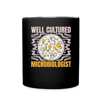 Well-cultivated microbiologist Science Biology - Full Colour Mug - black - Front
