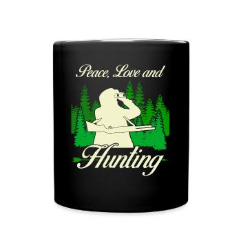 Jägerin Jäger Jagd Jagdschein Jagen - Tasse einfarbig - Schwarz - Vorne
