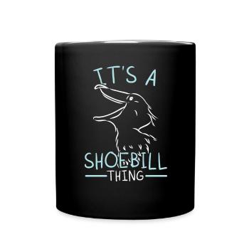 Schuhschnabel-Storch-Halsbandvogel-Liebhaber - Tasse einfarbig - Schwarz - Vorne