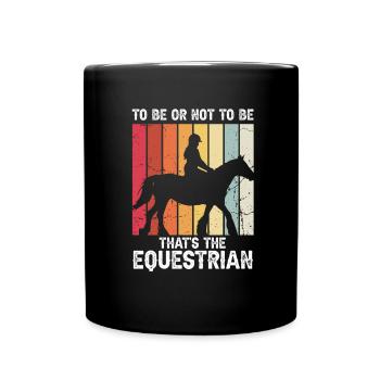 Cydesdale Reiter und Zugpferd Designs - Tasse einfarbig - Schwarz - Vorne