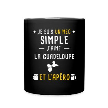 guadeloupe 971 apéro mec simple - Mug uni - noir - Devant