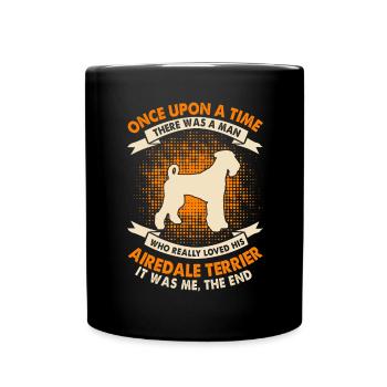 Il était une fois - Airedale Terrier - Mug uni - noir - Devant