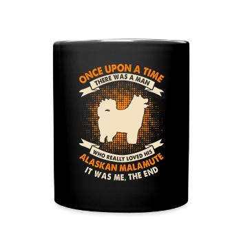 Einmal - Alaskan Malamute - Tasse einfarbig - Schwarz - Vorne