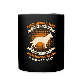 Es War Einmal Zeit - Australisches Vieh - Tasse einfarbig - Schwarz - Vorne
