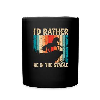 Clydesdale Design for Clydesdale Riders - Full Colour Mug - black - Front