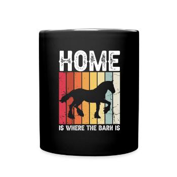 Cydesdale Reiter und Zugpferd Designs - Tasse einfarbig - Schwarz - Vorne