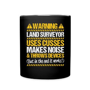 Vermessungstechniker Vermesser Arpenteur-géomètre - Mug uni - noir - Devant
