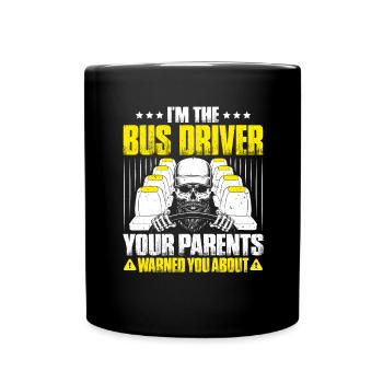 Busfahrer Bus Driver Busman Schulbusfahrer - Tasse einfarbig - Schwarz - Vorne