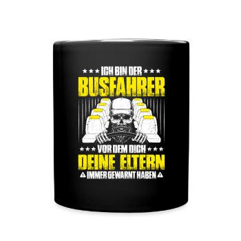 Busfahrer Bus Driver Busman Schulbusfahrer - Tasse einfarbig - Schwarz - Vorne