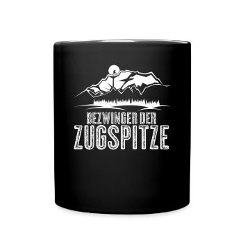 Bezwinger der Zugspitze - Tasse einfarbig - Schwarz - Vorne