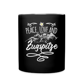 Zugspitze - Tasse einfarbig - Schwarz - Vorne