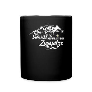 Zugspitze Berge Bergsteiger - Tasse einfarbig - Schwarz - Vorne