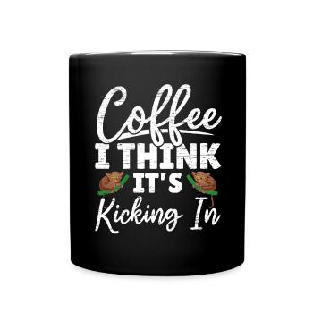 Le café, je pense que ça commence à marcher Tarsierf - Mug uni - noir - Devant