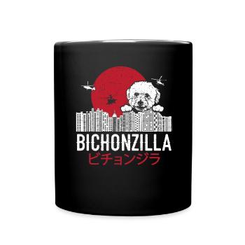 Bichonzilla Bichon Frise Dog Lover chiot - Mug uni - noir - Devant