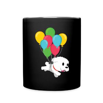 Bichon Frise Hundeliebhaber Hundezüchter Welpenpfo - Tasse einfarbig - Schwarz - Vorne