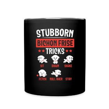 Persistent Bichon Frise Tricks Dog Lovers Wel - Full Colour Mug - black - Front