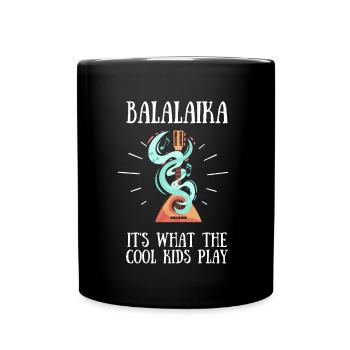 Balalaika Guitare Ukulélé Baglama Folk Russe - Mug uni - noir - Devant