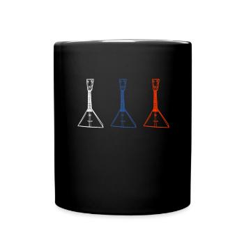 Balalaika Guitare Ukulélé Baglama Folk Russe - Mug uni - noir - Devant