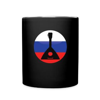 Balalaika Guitare Ukulélé Baglama Folk Russe - Mug uni - noir - Devant