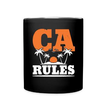 USA Flagge Amerika Reisen Kalifornier Kalifornien - Tasse einfarbig - Schwarz - Vorne