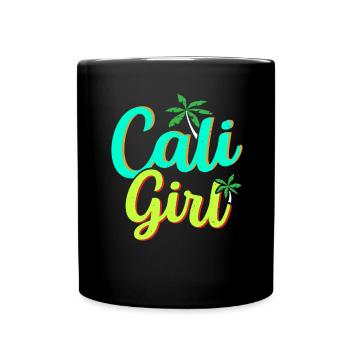Cali Girl États-Unis État d’Amérique Californie californienne - Mug uni - noir - Devant
