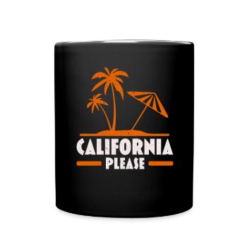 Californie S’il vous plaît États-Unis État d’Amérique Californien - Mug uni - noir - Devant