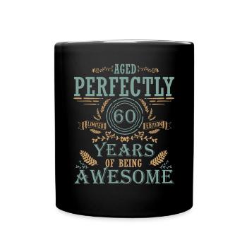 60th birthday - Full Colour Mug - black - Front