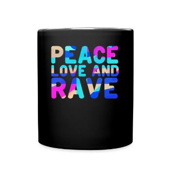 Raver Festival Hardtekk Techno Rave - Tasse einfarbig - Schwarz - Vorne